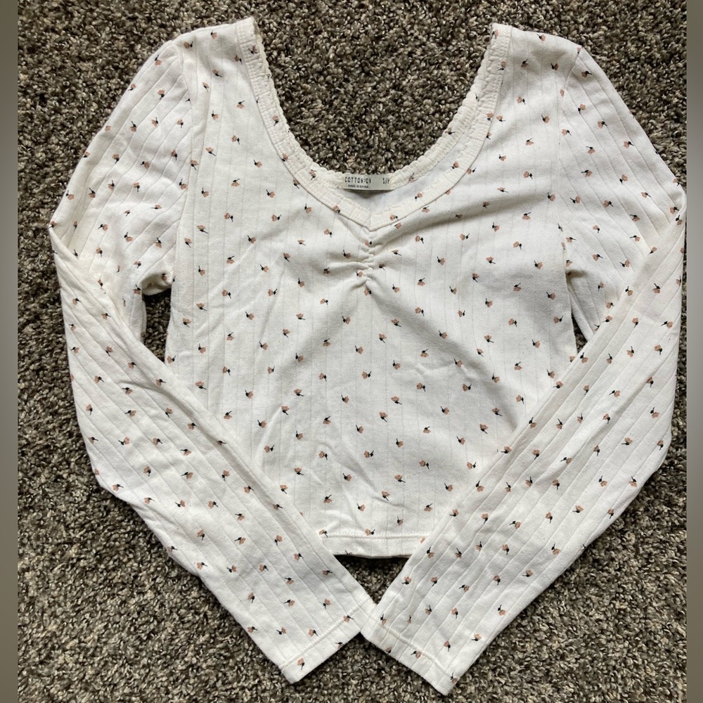 Cotton On Long Sleeve Cropped Shirt